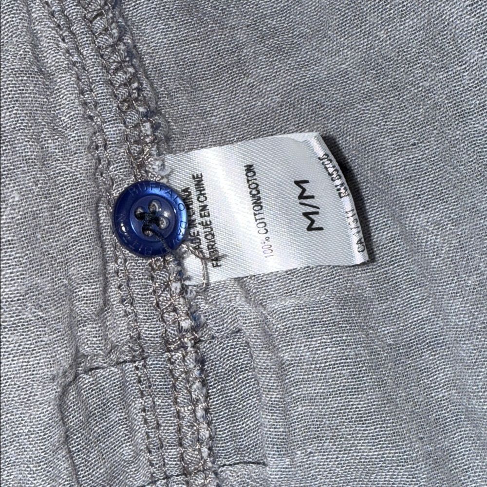 Buffalo David Bitton Navy Plaid Button Down Shirt Mens Size M - Picture 9 of 10